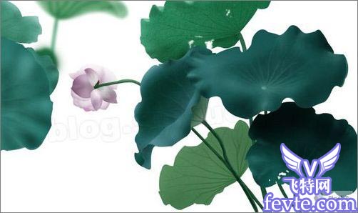 Photoshop鼠绘教程：绘制一副水墨映日荷花图