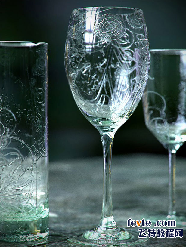 3DSMAX制作逼真质感的玻璃杯