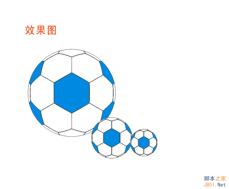 图文讲解cdr制作足球过程