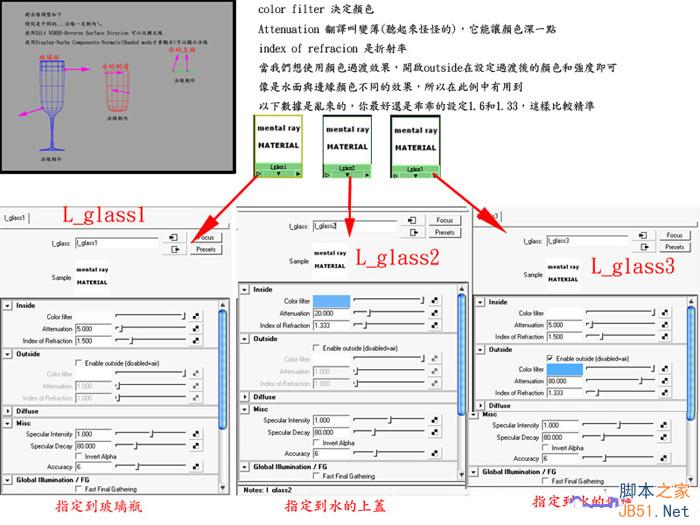 MAYA制作玻璃材质 脚本之家 MAYA材质灯光