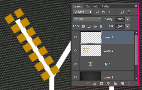 PS文字教程：用PS打造时尚个性的铆钉文字效果