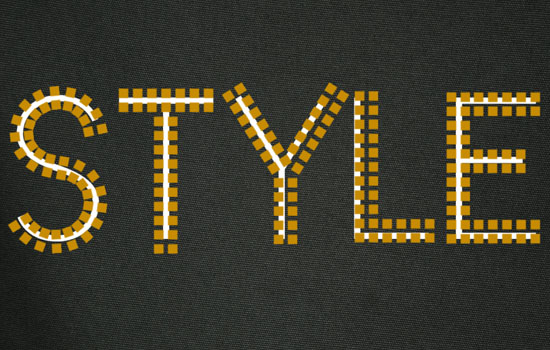 PS文字教程：用PS打造时尚个性的铆钉文字效果