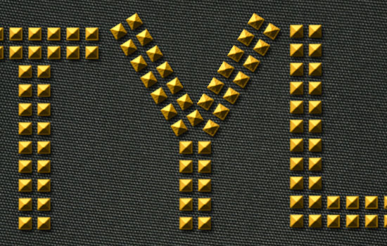 PS文字教程：用PS打造时尚个性的铆钉文字效果