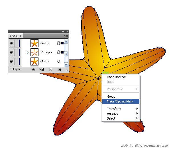 Illustrator绘制立体真实的海星教程,PS教程,思缘教程网