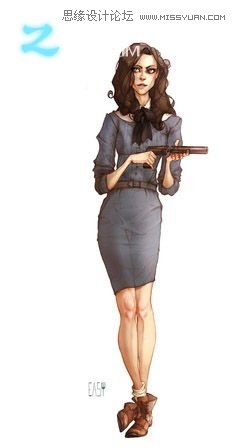 MAYA结合ZBRUSH制作美女杀手CG人物,PS教程,思缘教程网