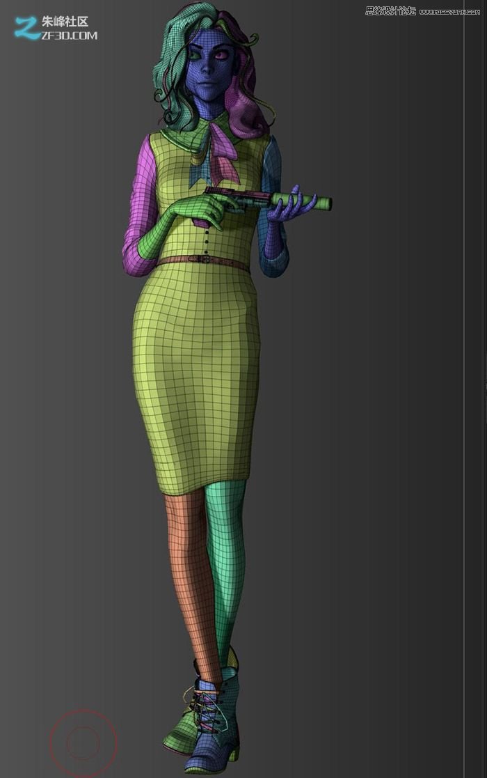 maya结合zbrush制作3d美女杀手埃里卡模型