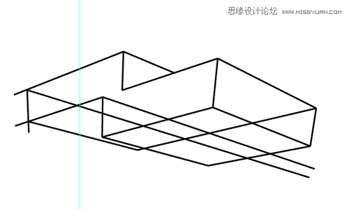 illustrator繪製線稿效果的立體透視圖教程