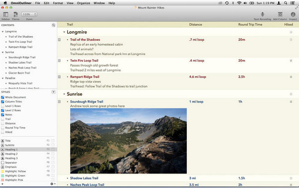 Omnioutliner pro 4 for Mac V4.1 苹果电脑版