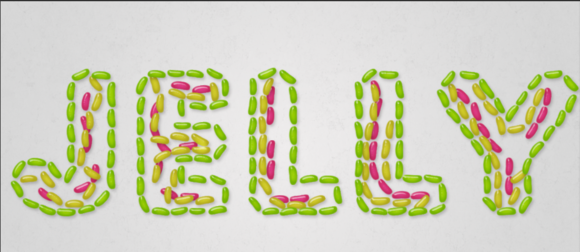 教你用PS制作漂亮的糖果堆积文字效果