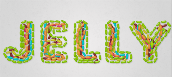 教你用PS制作漂亮的糖果堆积文字效果