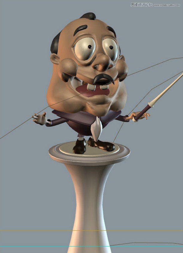 3ds max制作卡通搞笑风格的指挥家教程_建模教程_3dmax教程_媒体动画
