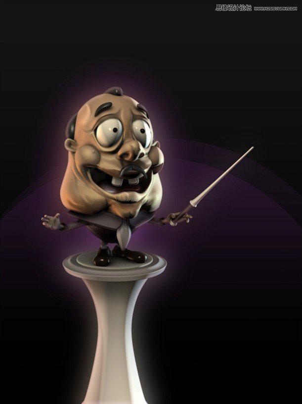 3ds max制作卡通搞笑风格的指挥家教程_建模教程_3dmax教程_媒体动画