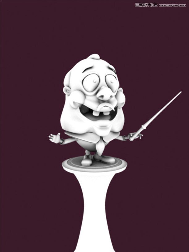 3ds max制作卡通搞笑风格的指挥家教程_建模教程_3dmax教程_媒体动画