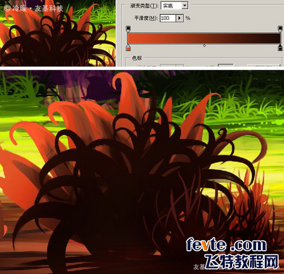 painter绘制仙境场景 脚本之家 painter教程