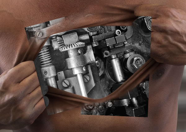 PS超强合成疯狂超酷的机器人拳王角色