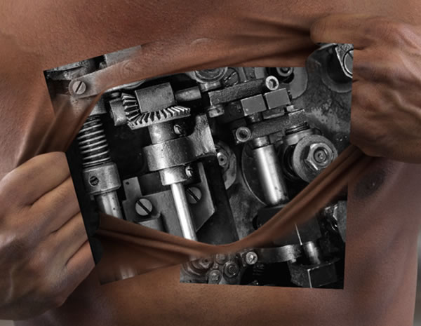 PS超强合成疯狂超酷的机器人拳王角色