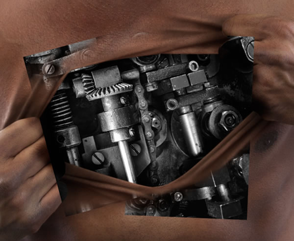 PS超强合成疯狂超酷的机器人拳王角色