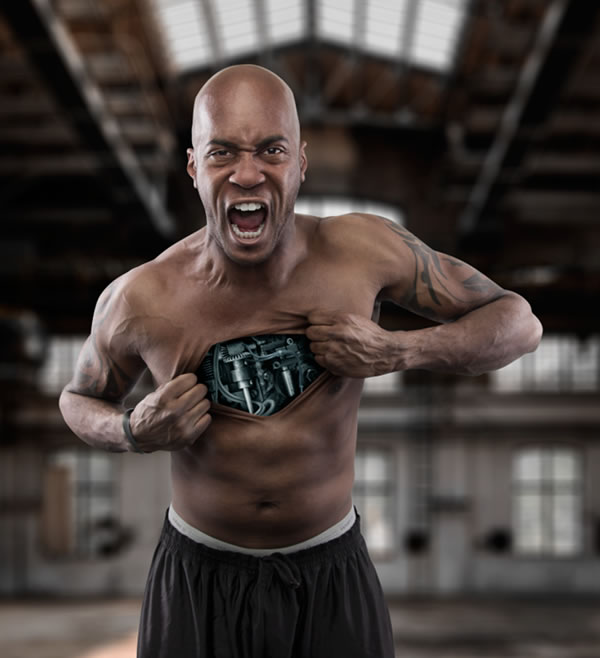 PS超强合成疯狂超酷的机器人拳王角色