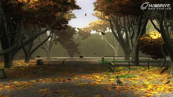3DSMAX渲染美国秋天公园场景”