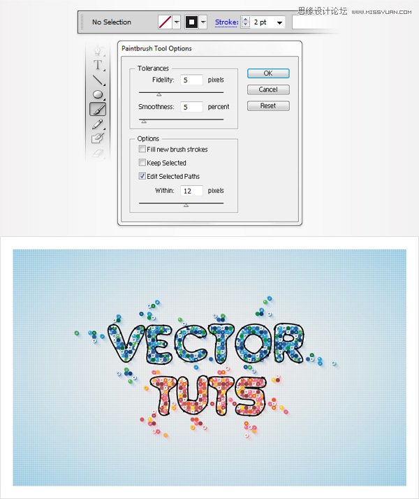 Illustrator制作马赛克效果的艺术字教程,破洛洛