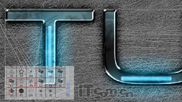 Photoshop打造超酷超强质感金属霓光文字效果