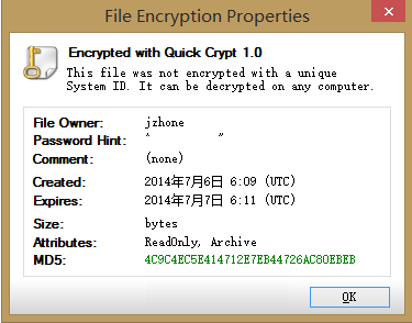 文件加密/解密工具(Quick Crypt)