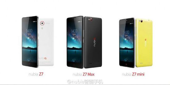 [图]最强拍照手机--nubia Z7/max/mini三款机型正式发布