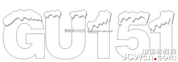 CorelDRAW特效教程：漂亮积雪字效果的制作过程,破洛洛