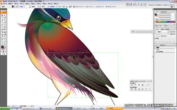 illustrator繪製中國花鳥畫矢量圖教程