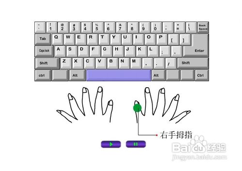 打字动作的手指位置，打字时如何正确放置手指