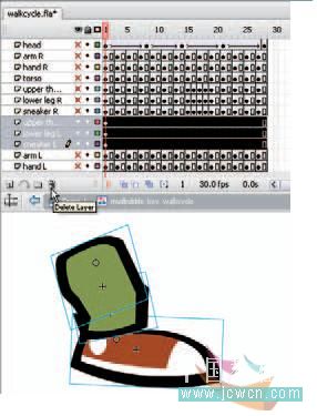 Flash cs3教程：人物行走动画制作技巧,PS教程,思缘教程网