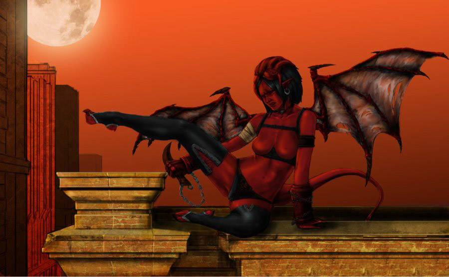 蝙蝠女妖 吸血图片