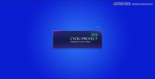 Photoshop设计炫酷的蓝色UI界面教程