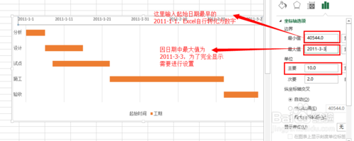 Excle2103制作甘特图