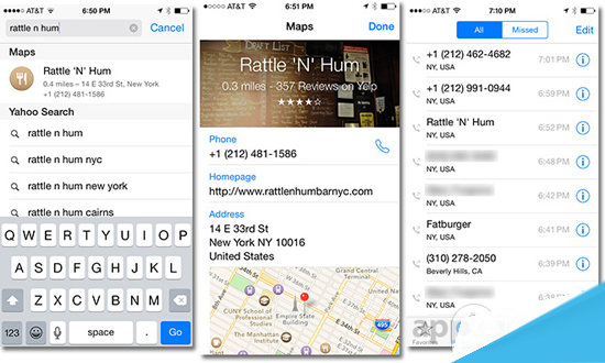iOS8 Beta5高级功能 兴趣地点信息可导入最近通话记录