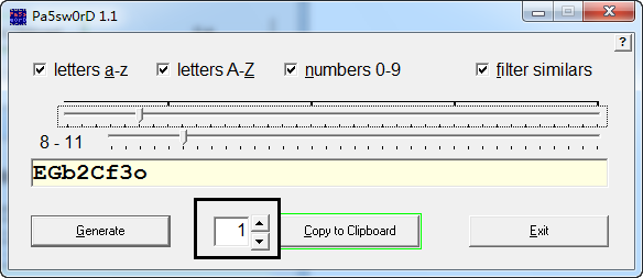 Pa5sw0rD 强密码生成器 v1.1 英文免费安装版