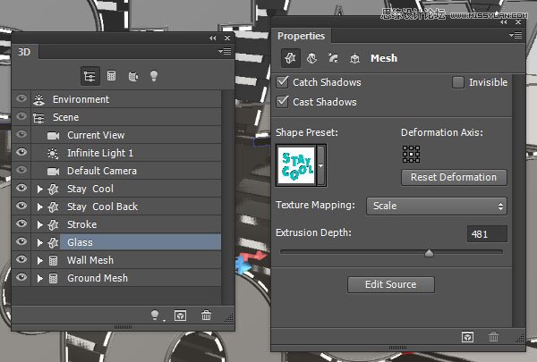 Photoshop设计漂亮创意的3D立体艺术字教程
