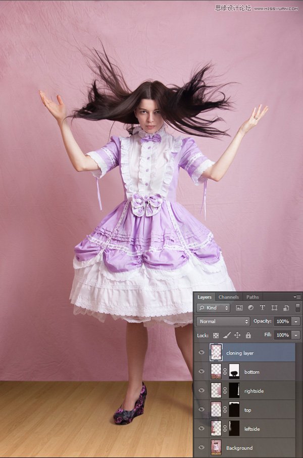 Photoshop把杂乱的人像背景处理地更加美观