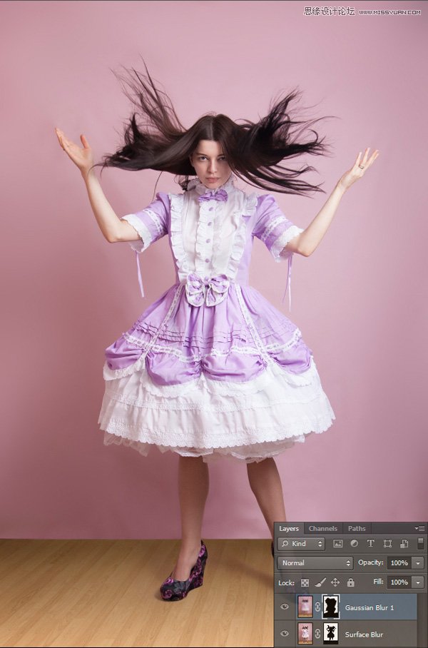 Photoshop把杂乱的人像背景处理地更加美观