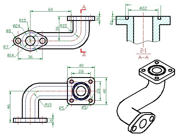 AutoCAD实例教程:制作三维弯管