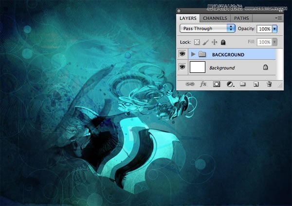 Photoshop合成从水花中冲出抱着滑板的海边美女