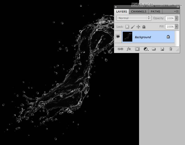 Photoshop合成从水花中冲出抱着滑板的海边美女
