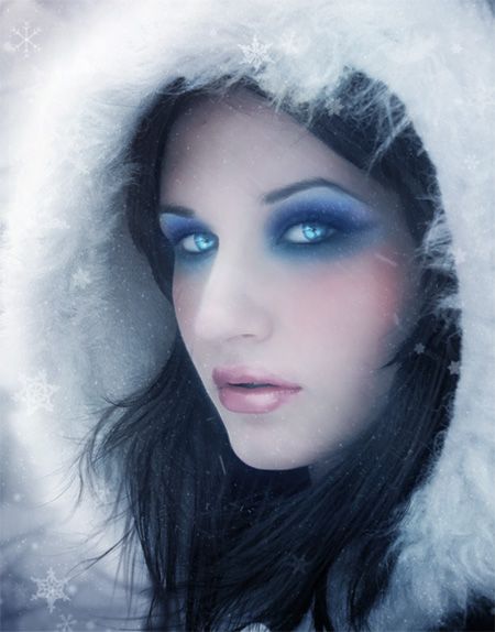 PS打造冬季冷艳的彩妆人像照片”