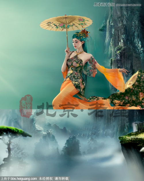 Photoshop给古装美女调出明亮白皙的自然肤色效果