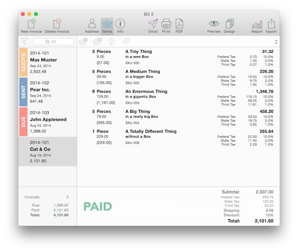 bill for mac V2.4.4 苹果电脑版