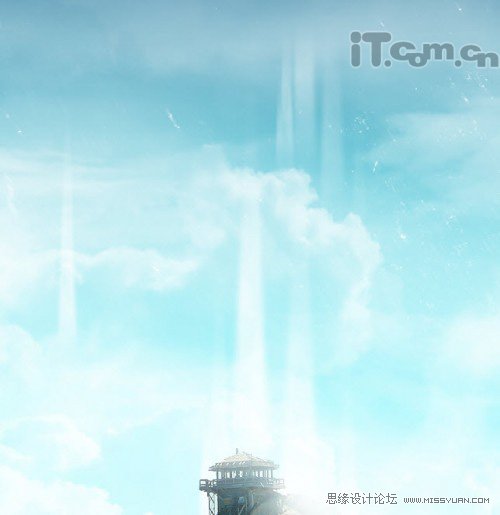 Photoshop合成在大草原上漂浮的岛屿奇幻场景