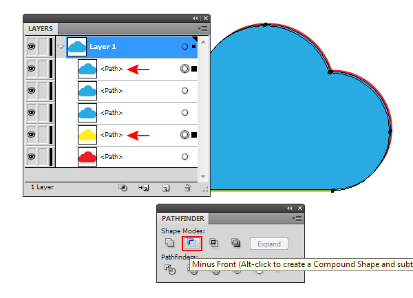 AI绘制玻璃质感云图标 脚本之家 AI实例教程 glass cloud 09