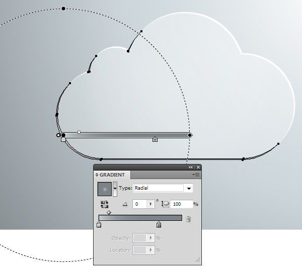 AI绘制玻璃质感云图标 脚本之家 AI实例教程 glass cloud 19