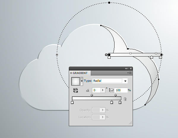 AI绘制玻璃质感云图标 脚本之家 AI实例教程 glass cloud 20