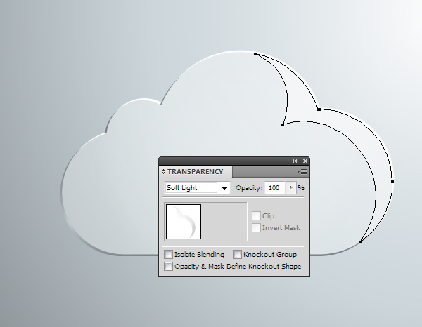 AI绘制玻璃质感云图标 脚本之家 AI实例教程 glass cloud 21